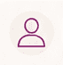 Circular purple user profile avatar icon