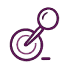 Bullseye target pointer icon with dot