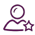 User icon with star badge