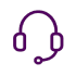Headset with microphone icon