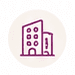 Stylized purple apartment building icon