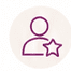 User profile icon with star